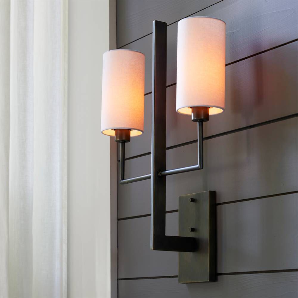 Blade Sconce Wall Light in Aged Bronze, Essential Lighting