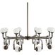 Hollins 8 Light 33 inch English Bronze and Anchor Grey Chandelier Ceiling Light