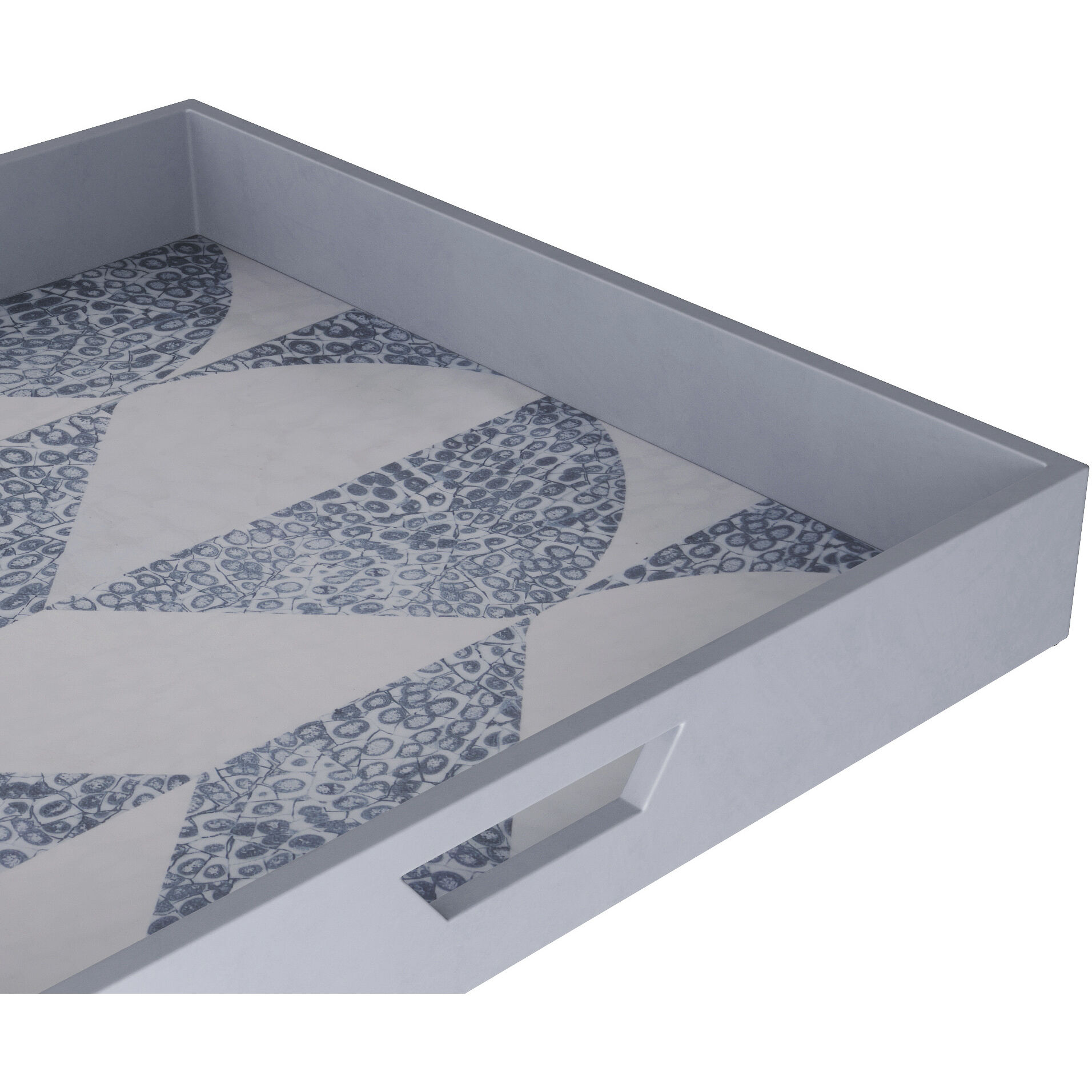 Alfie Slate Blue Mosaic Tray