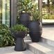 Chicago Matte Black Outdoor Planter, Large