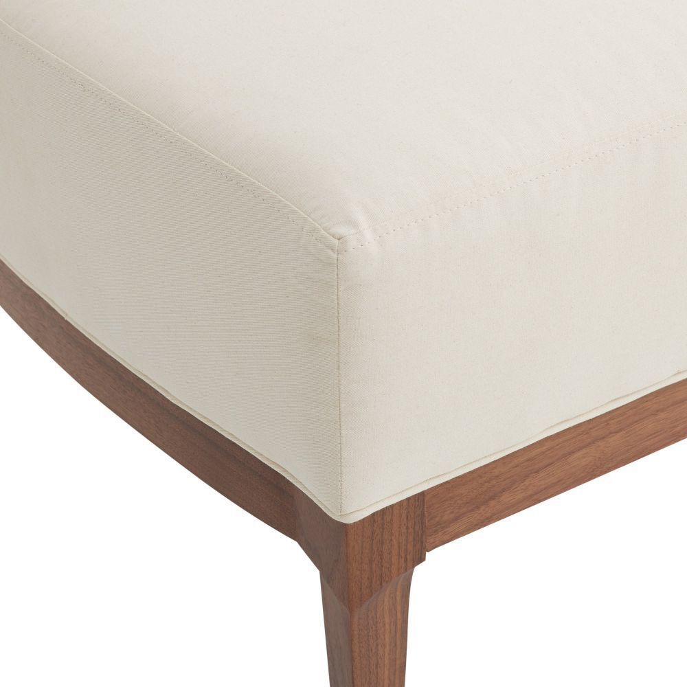 Laurette 18 inch White Ottoman