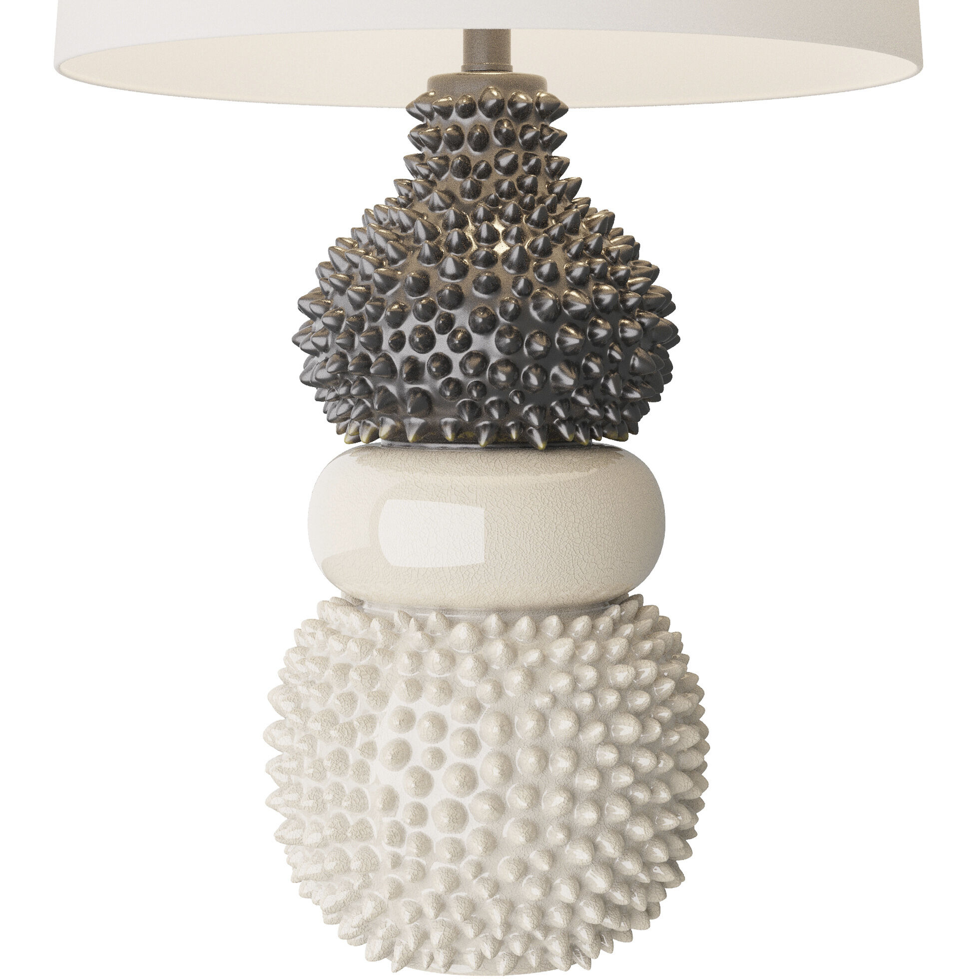 Basilio 29.5 inch 150.00 watt Ivory Crackle Lamp Portable Light