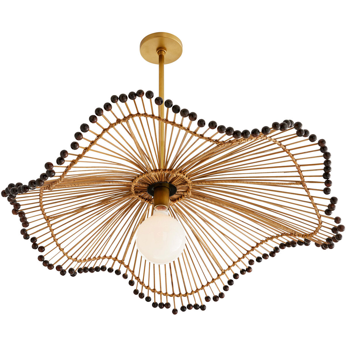 Waverly 1 Light 35 inch Natural Pendant Ceiling Light