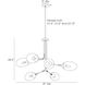 Falcon 6 Light 41 inch English Bronze and Cognac Leather Chandelier Ceiling Light