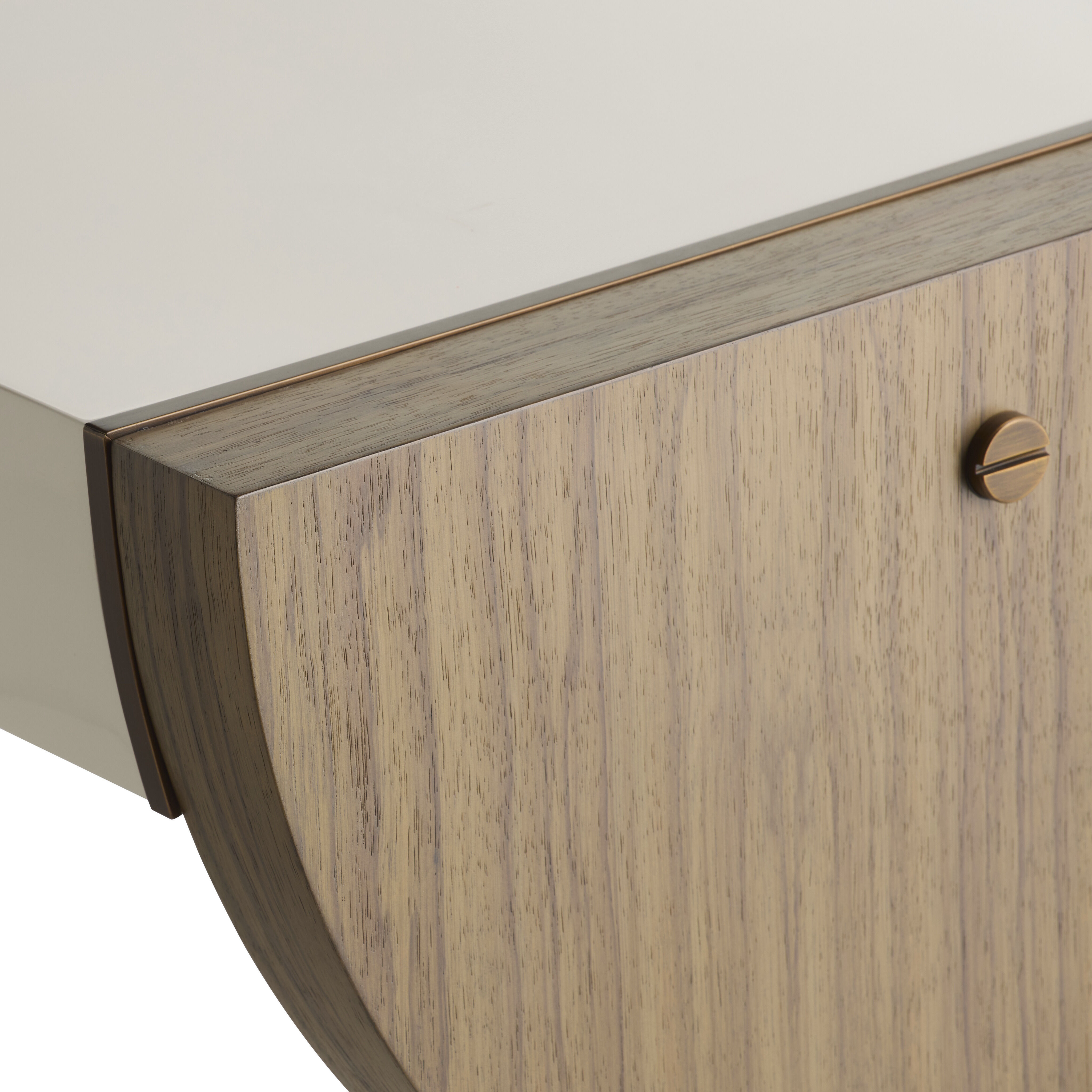 Myra 60 inch Opal and Vintage Brass Desk