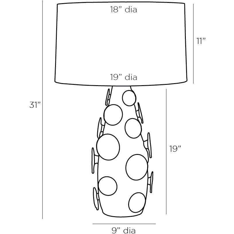 Laguna 31 inch 150 watt Ocean Reactive Lamp Portable Light