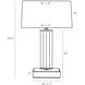 Eckart 29.5 inch 100 watt Pewter Lamp Portable Light