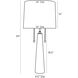 Sidney 34 inch 60.00 watt Black Lamp Portable Light
