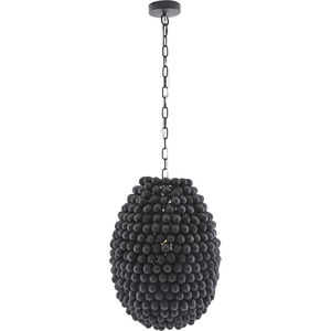 Raven 1 Light 17 inch Black Stained and Bronze Pendant Ceiling Light