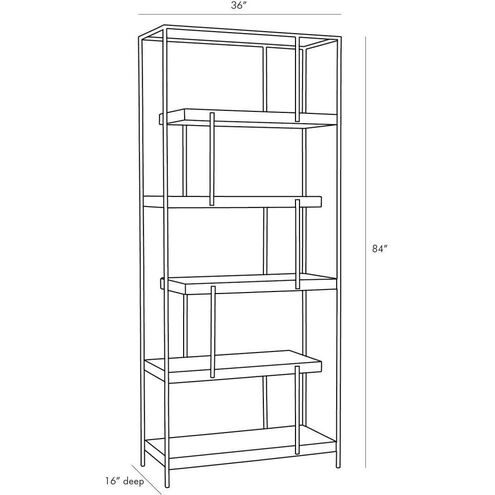 Daniel 84 X 36 inch Bronze Etagere