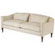 Vincent Textured Ivory and Dark Walnut Sofa