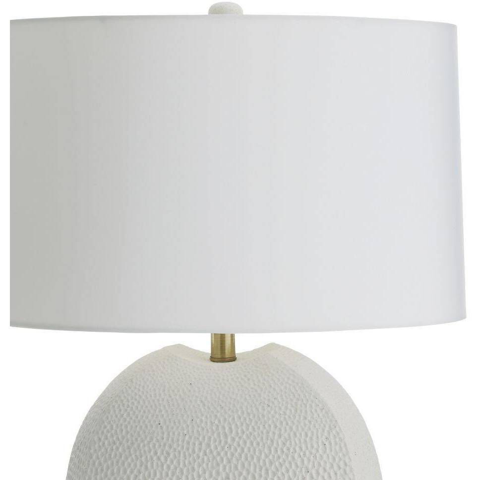 Fairbanks 26.5 inch 150.00 watt White and Antique Brass Lamp Portable Light