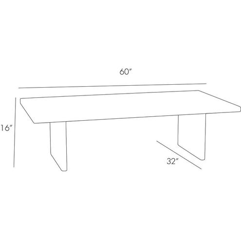 Lawson 60 X 16 inch Ebony Cocktail Table
