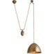 Egg Drop 1 Light 32.5 inch Antique Brass Pendant Ceiling Light