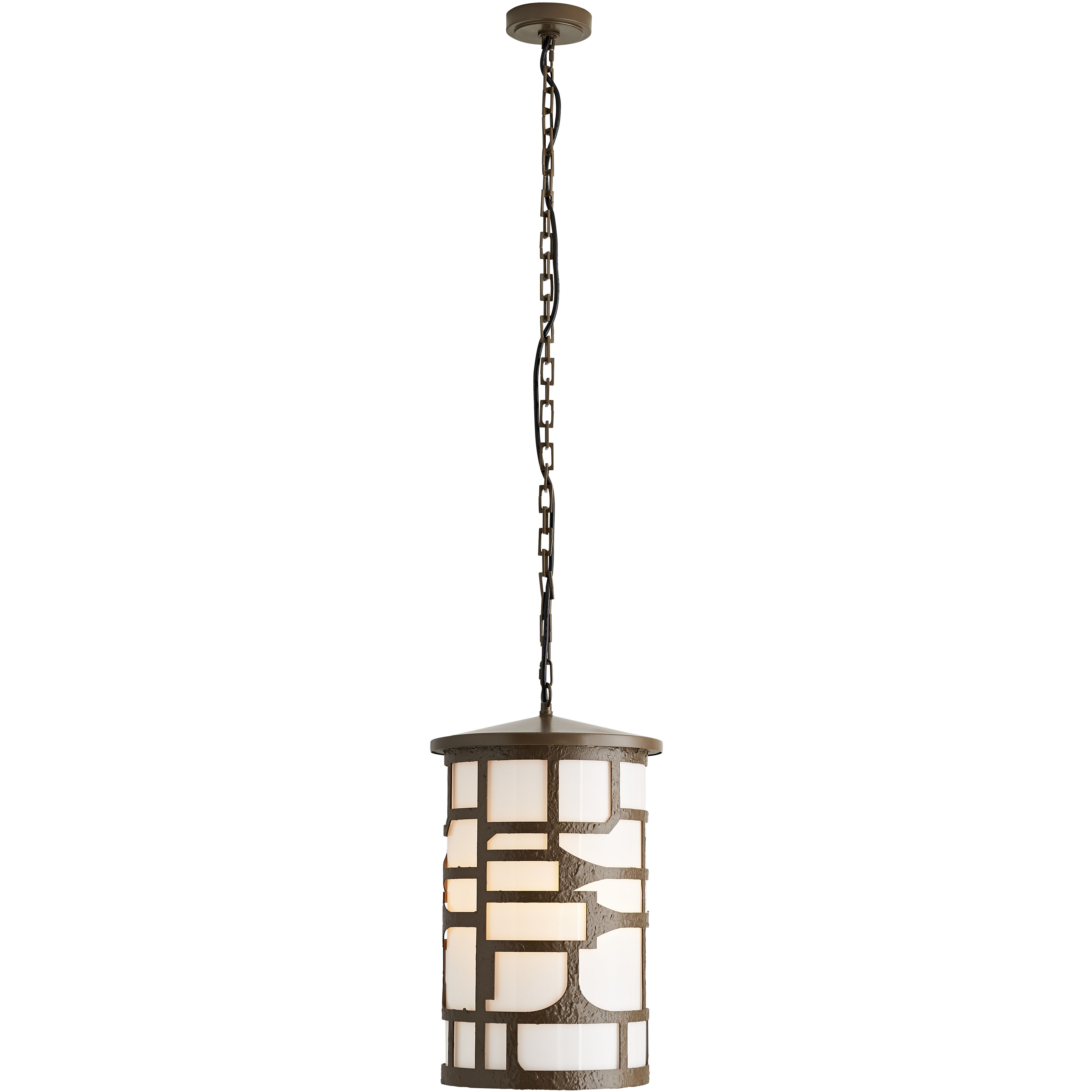 Shani 3 Light 13.5 inch Aged Brass Outdoor Pendant
