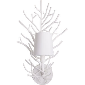 Coral Twig 1 Light 12 inch White Gesso Sconce Wall Light