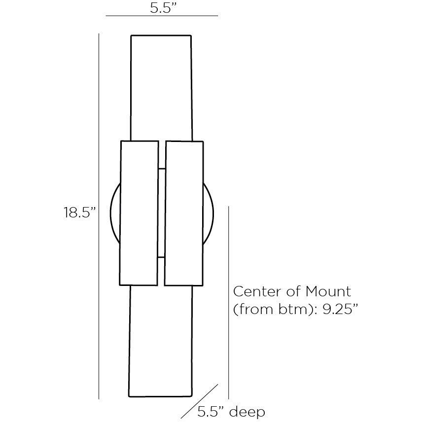 Monroe 2 Light 5 inch English Bronze Sconce Wall Light