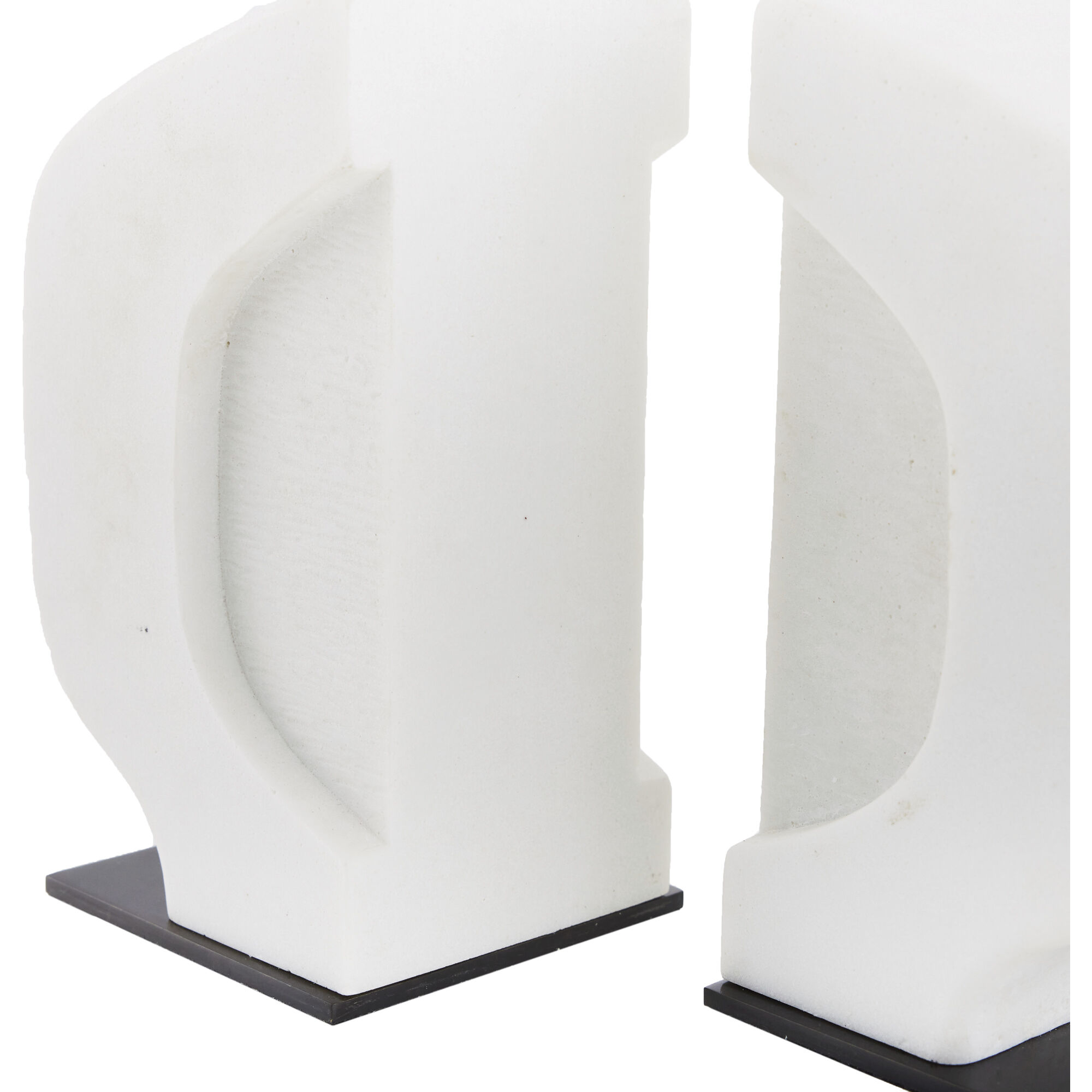 Saffron 5 inch Ivory Bookends, Set of 2