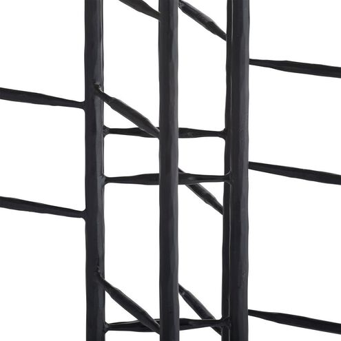 Enito 48 inch Smoke Oak Wood and Blackened Iron Entry Table
