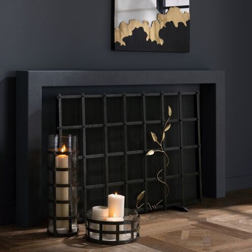 Rivet Blackened Iron Vase