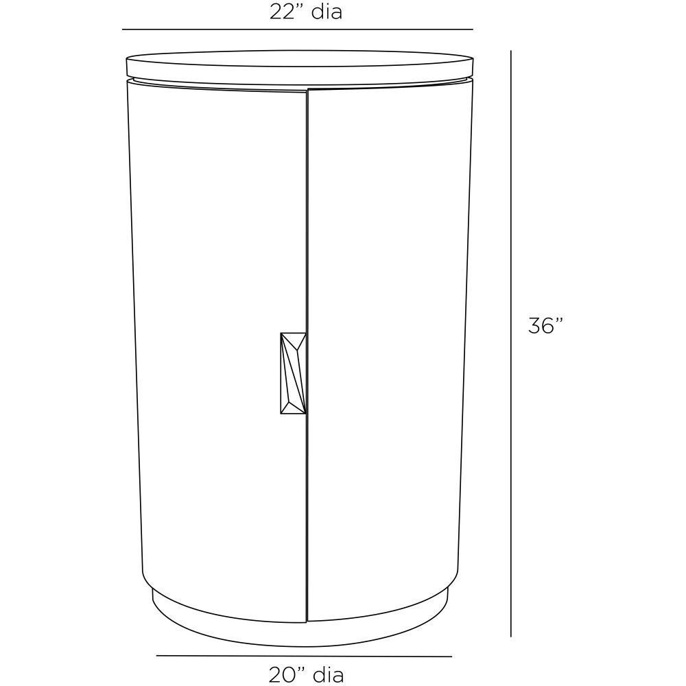 Ruston 22 inch Chateau Gray Cocktail Cabinet