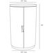 Ruston 22 inch Chateau Gray Cocktail Cabinet