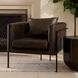 Giroud Ore Leather and Blackened Iron Lounge Chair
