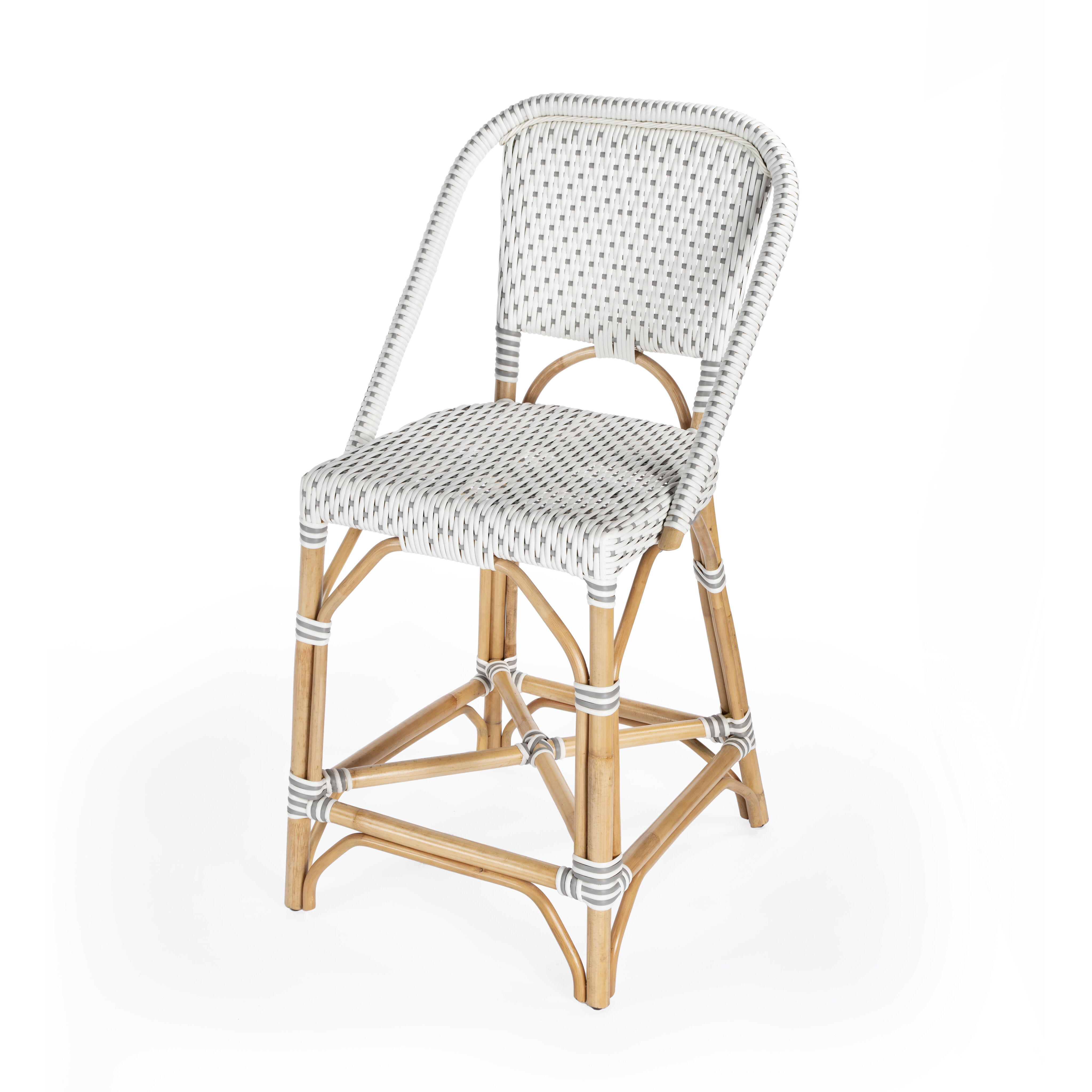 Solstice Rattan 25" Counter Stool in Gray