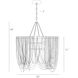 Layla 4 Light 36 inch Antique Brass and Nickel Pendant Ceiling Light