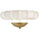 Camella 1 Light 18 inch Ivory and Antique Brass Flush Mount Ceiling Light, Small