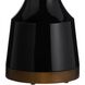 Altair 24 inch Toasted Ivory and Black and Vintage Brass End Table