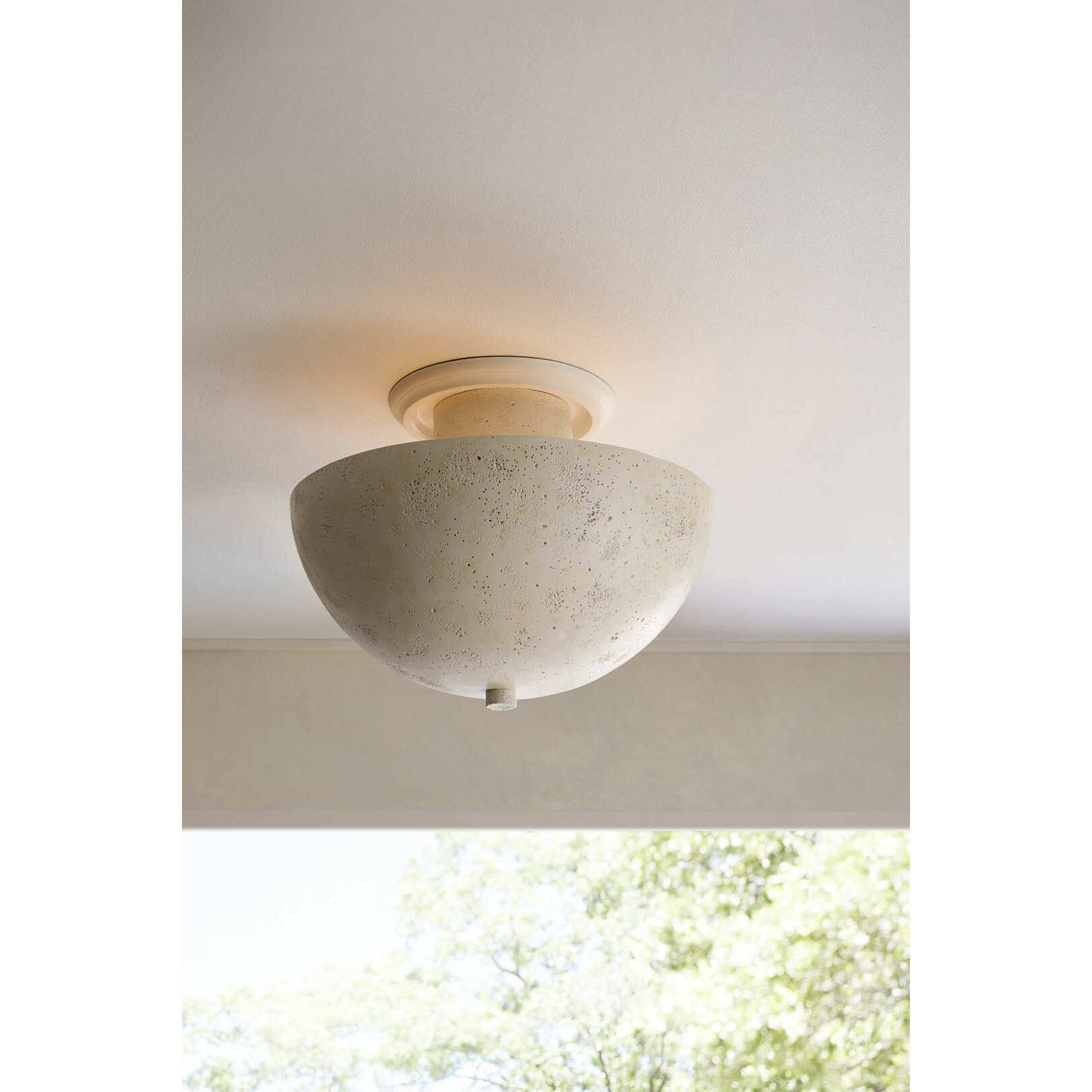 Malta 3 Light 18 inch Light Stonewash Semi Flush Mount Ceiling Light