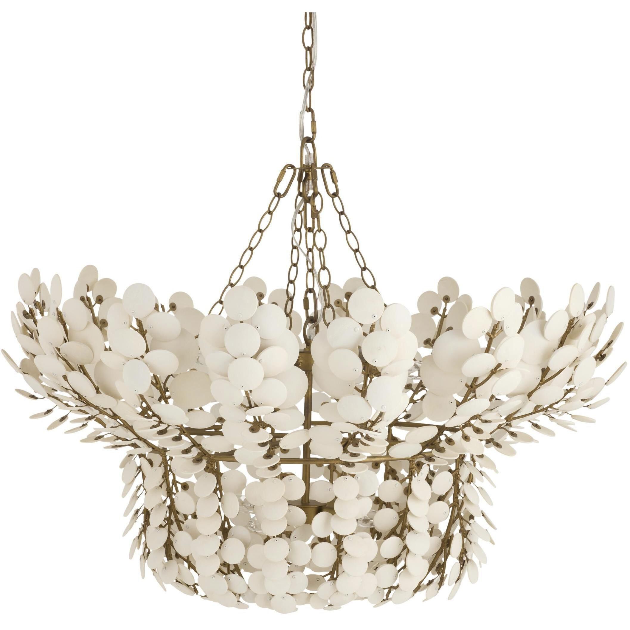 Bilal 8 Light 40 inch Antique Brass Chandelier Ceiling Light