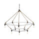 McIntyre 10 Light 56 inch Natural Iron/Jute Wrapped Cord Chandelier Ceiling Light, Two Tiered