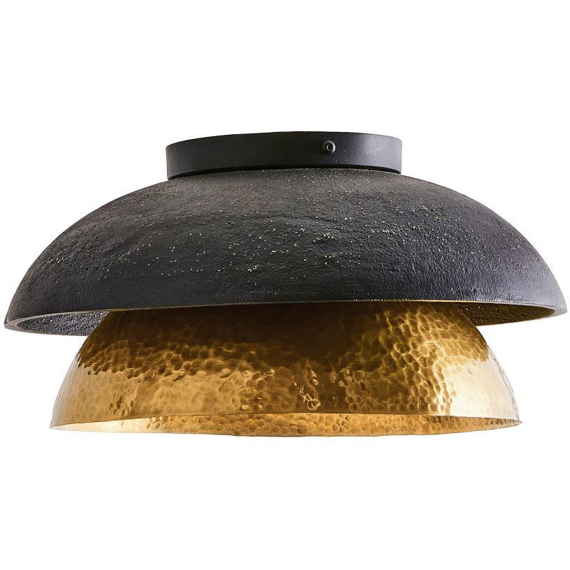 Amani Blackened Iron Flush Mount Ceiling Light