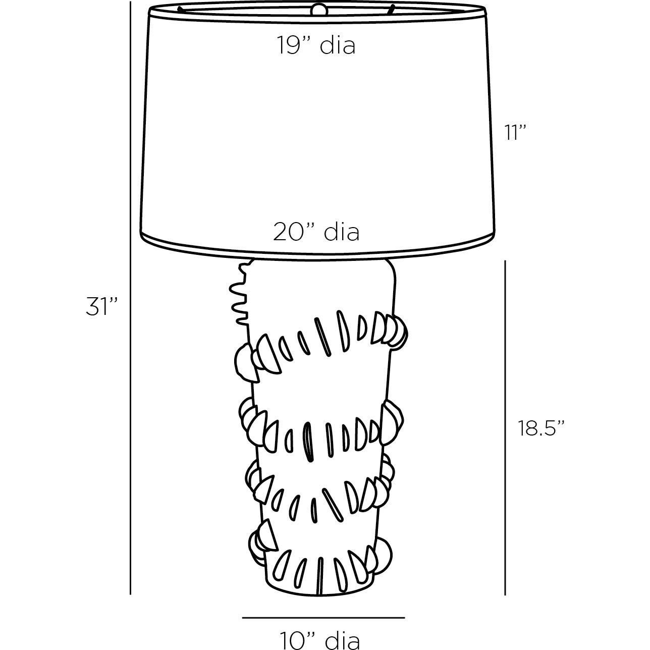 Beatrix 31 inch 150.00 watt Ivory Crackle Lamp Portable Light