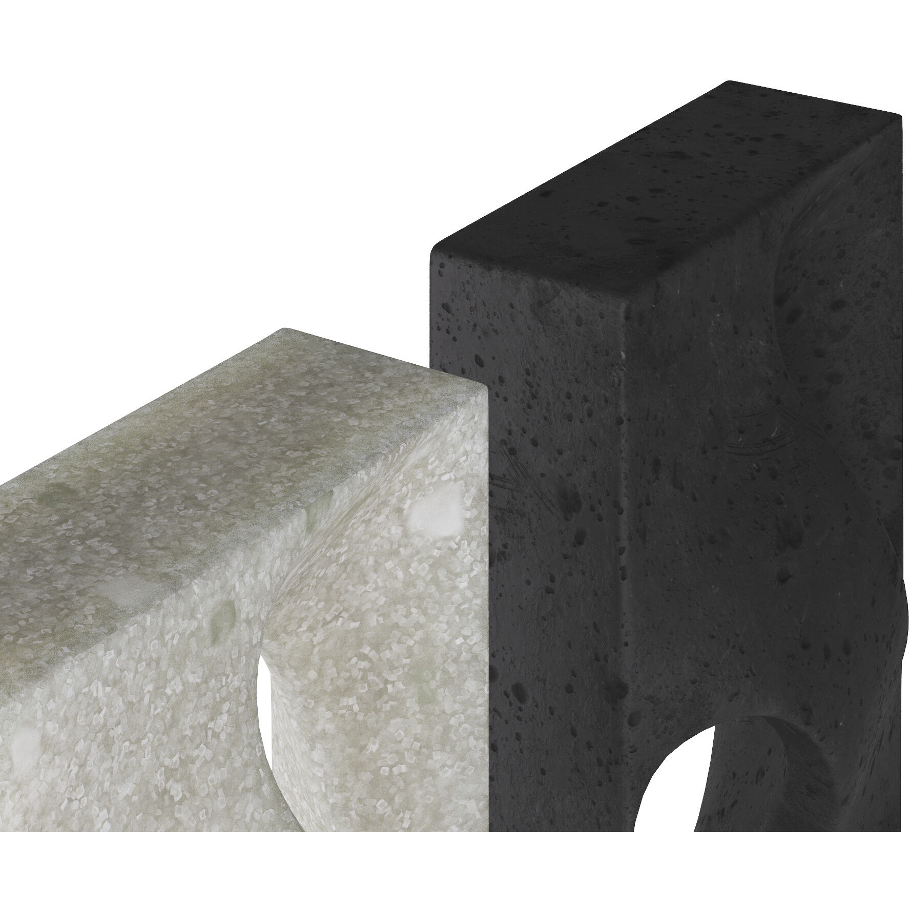 Bondi 7 X 4 inch Charcoal Bookends, Set of 2