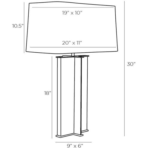 Lyon 30 inch Bronze Table Lamp Portable Light