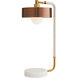 Aaron 24 inch 60 watt Heritage Brass/Antique Brass/Cream/White Table Lamp Portable Light