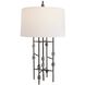 Howes 32 inch 150.00 watt Natural Iron and Galaxy Marble Lamp Portable Light