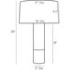 Ike 28 inch 150 watt White Table Lamp Portable Light