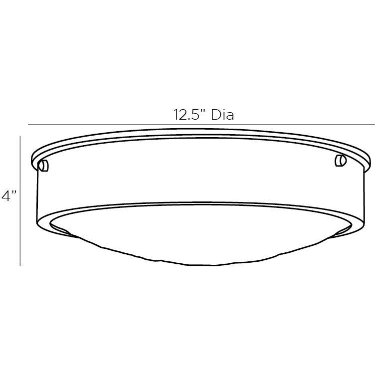 Pietro 1 Light 12.5 inch English Bronze Flush Mount Ceiling Light