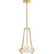 Nova 1 Light 14 inch White and Antique Brass Pendant Ceiling Light