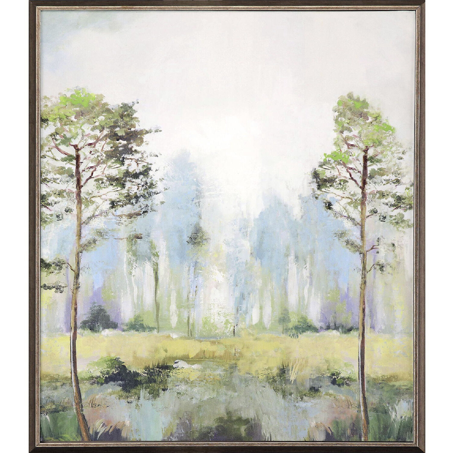 Tall Green Trees 25 X 21 inch Non-Glass Framed Art, Propac
