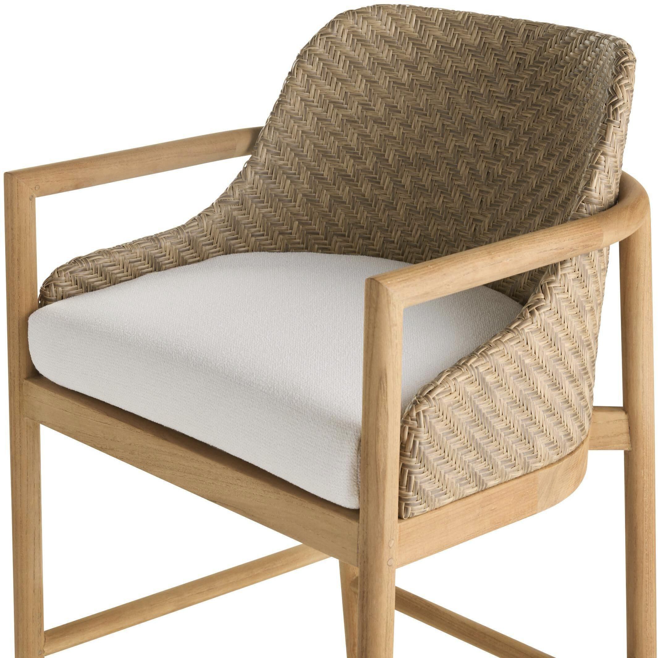 Chilton 42 inch Pearl and Dark Blonde with Natural Outdoor Bar Stool
