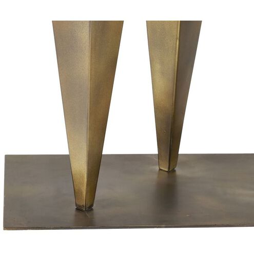 Dagmar 52 X 16 inch Matte Black Marble and Antique Gold Console