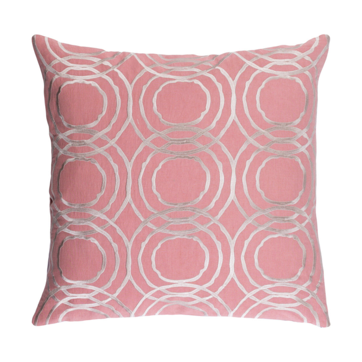 Ridgewood 22 X 22 inch Pale Pink and Cream Pillow