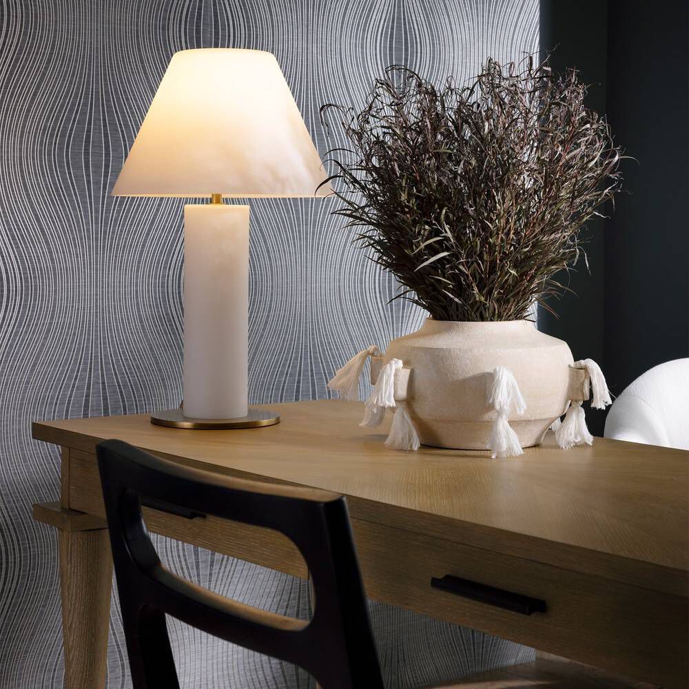 Vanhorne 23.5 inch 100 watt Opal Table Lamp Portable Light