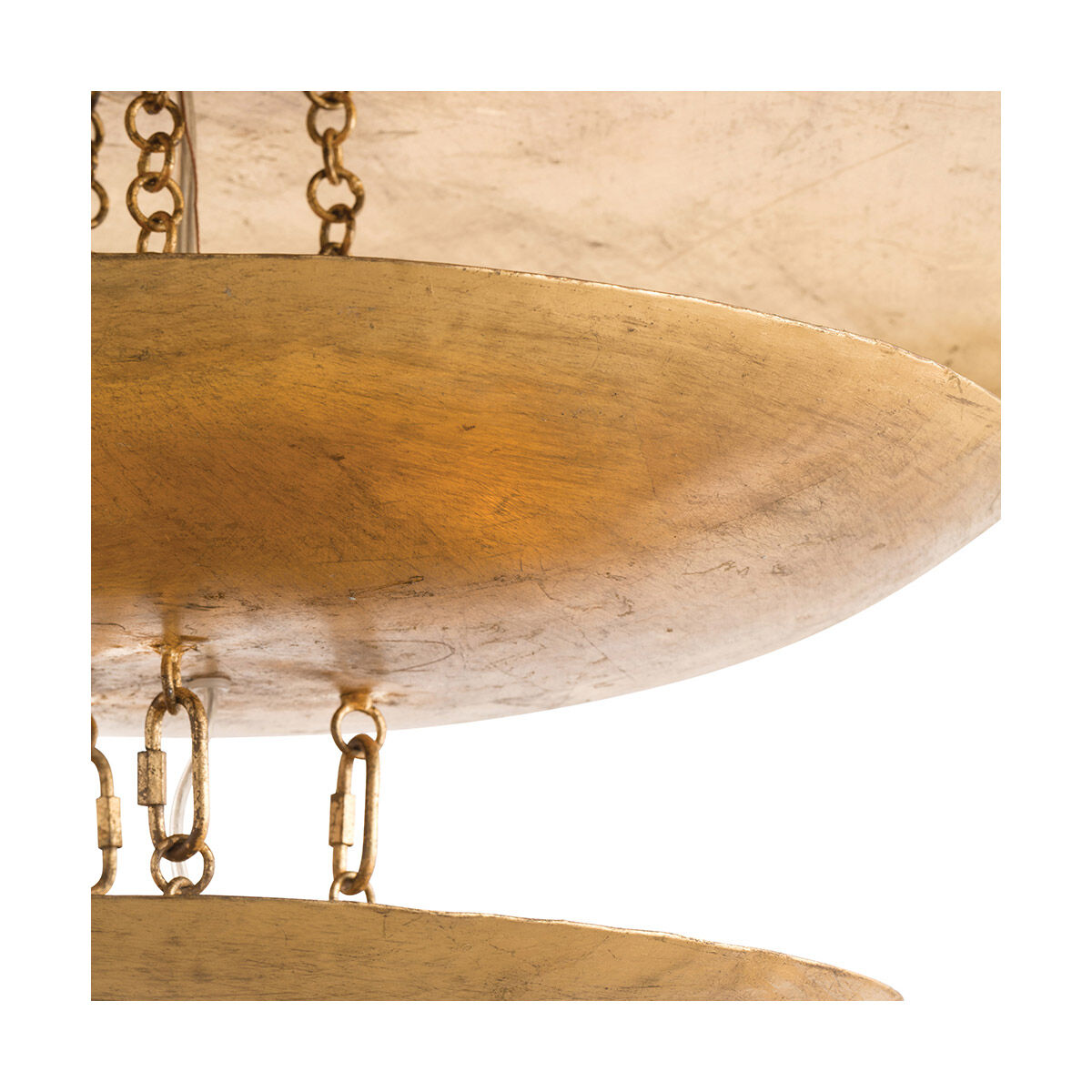 Florko 8 Light 31 inch Gold Leaf Chandelier Ceiling Light, Round