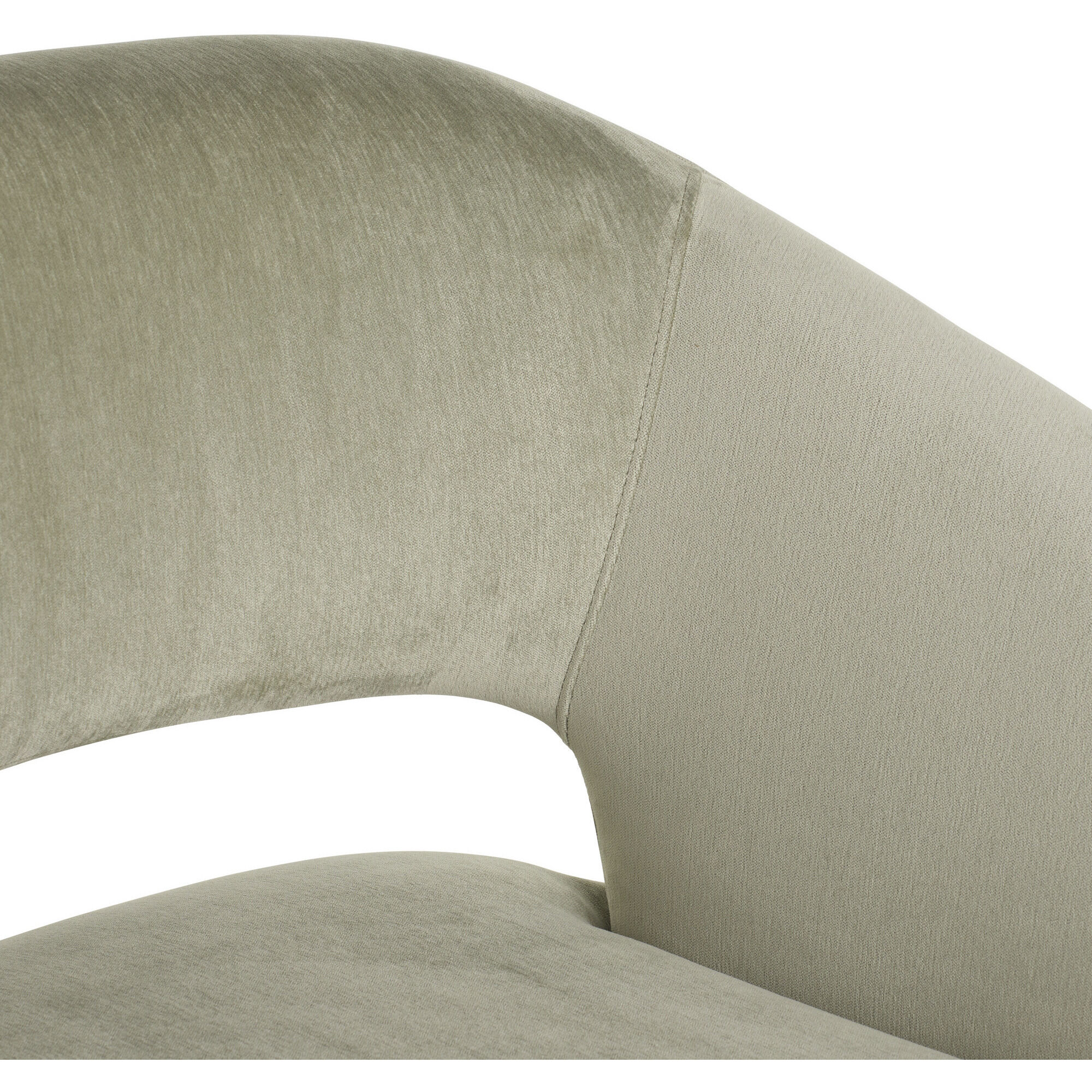 Lana Sage and Blackened Iron Lounge Chair